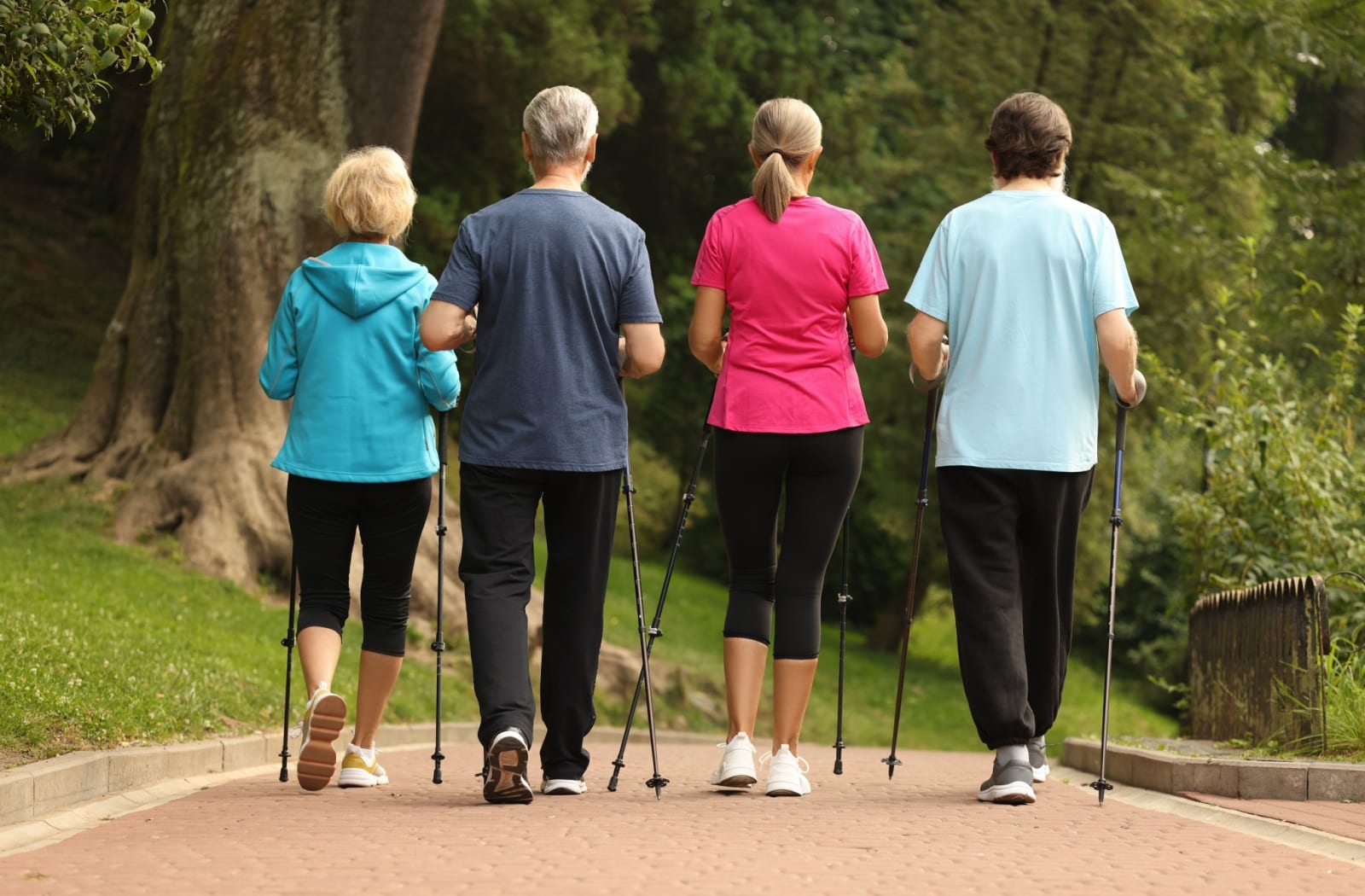 Active person walking outdoors with boundless vitality
