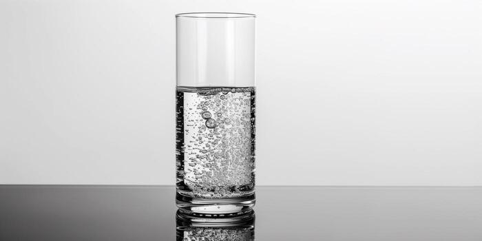 Glass of pure mineral-rich water